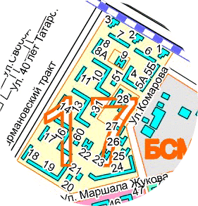 Карта набережных челнов 18 комплекс новый город